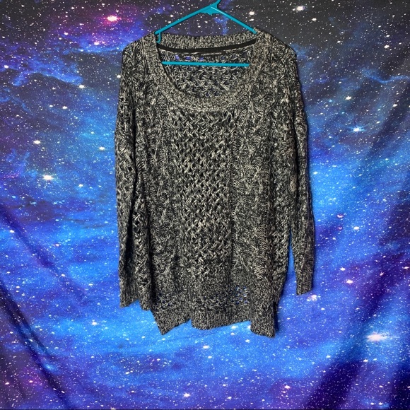 Foreign Exchange- Oversized Sheer Knit Sweater S - Picture 1 of 10